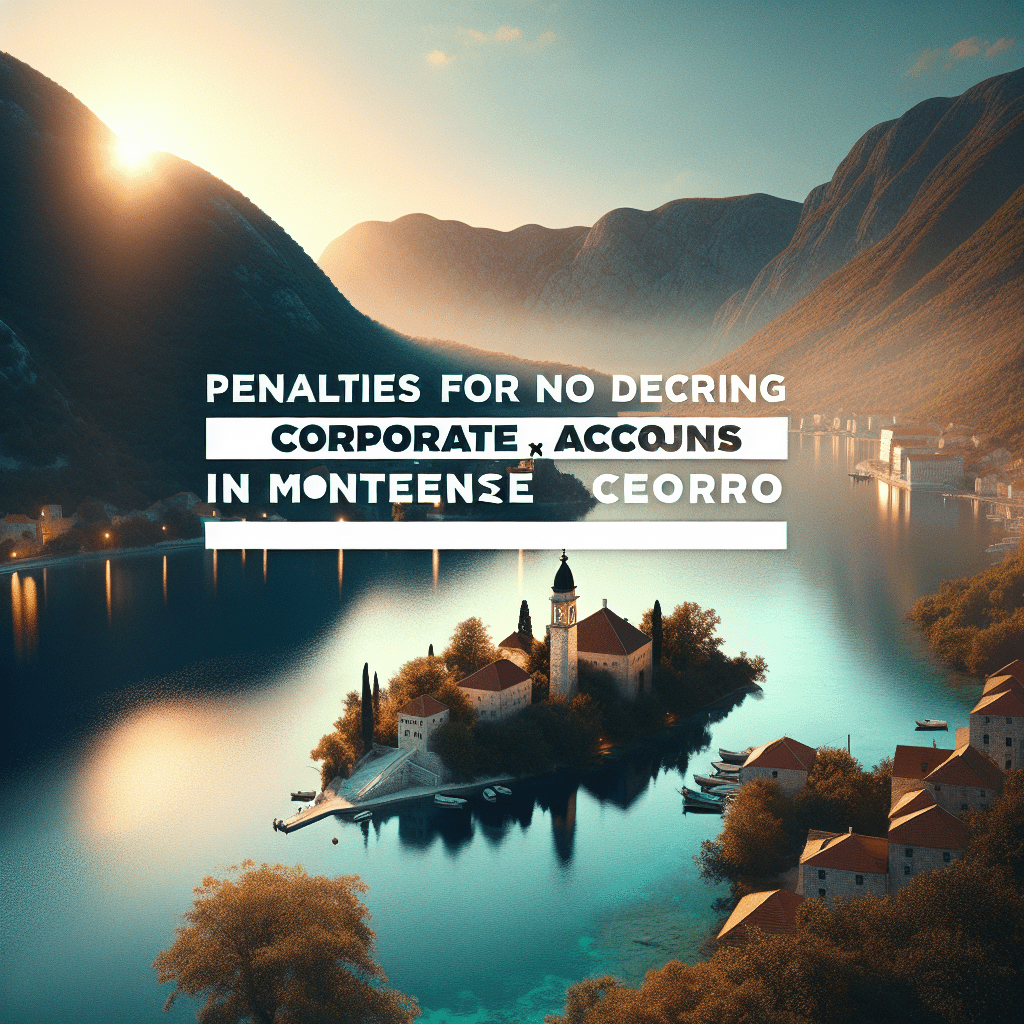 Quels sont les Amendes en cas de non déclaration des comptes sociétés au Monténégro